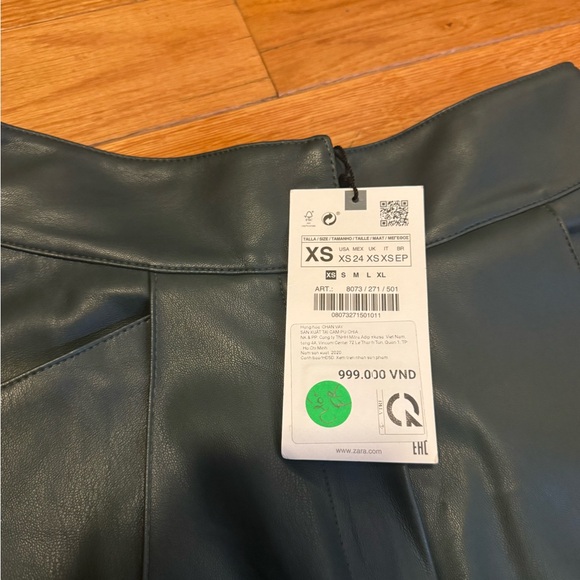Zara Green Maxi Leather Skirt (NWT) - Picture 3 of 3